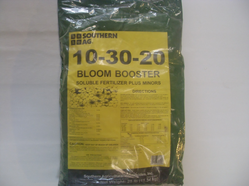 10-30-20 Bloom Booster Soluble Fertilizer + Minors - 25 Lb