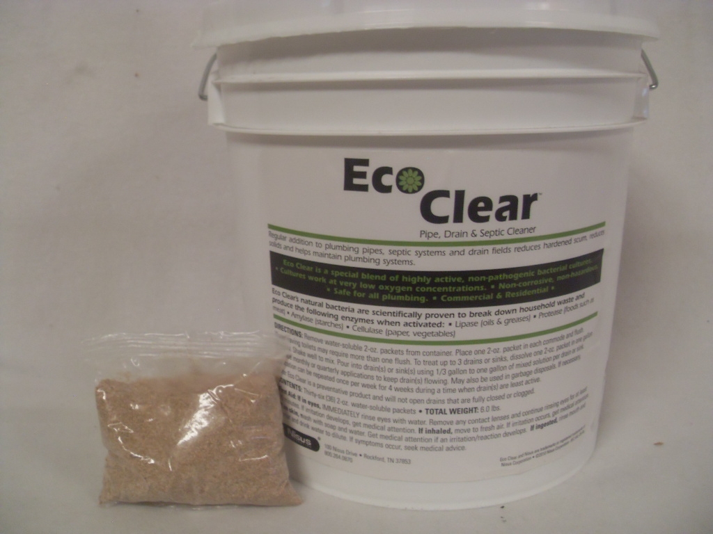 EcoClear Pipe Drain Septic Cleaner - 36 Packs of 2 Oz