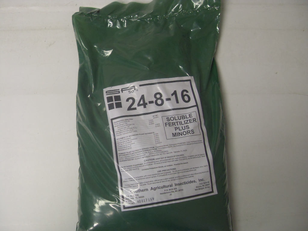 24-8-16 Soluble Fertilizer plus Minors - 25 Lb