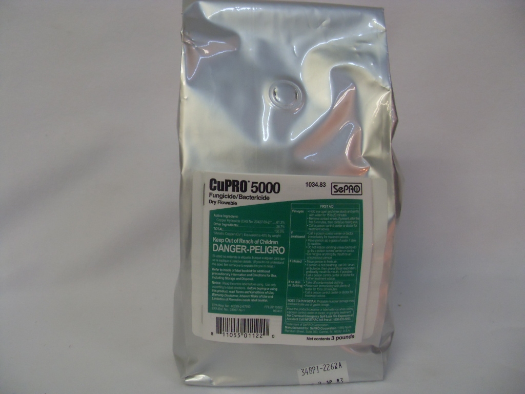 CuPro 5000 Fungicide Bactericide DF Copper Hydroxide Kocide - 3 Lb